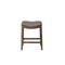 Homeroots 26" Gray and Brown Fabric and Solid Wood Backless Counter Height Bar Chair 632356 - alternate 5