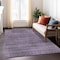 Homeroots 9' X 12' Plum Purple And Gray Striped Washable Indoor Outdoor Area Rug 588122 - alternate 9