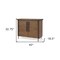 Homeroots 40in Brown and Black Solid Wood and Metal Accent Cabinet With Two Doors 611062 - alternate 4
