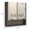 Homeroots 24" Oak Wood Floating Single Door Bathroom Vanity And Medicine Cabinet With Mirror 478204 - alternate 3