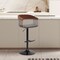 Homeroots Gray and Black Faux Leather with Metal Swivel Adjustable Height Bar Chair 534461 - alternate 7