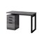 Homeroots 24" Gray and Black Computer Desk With Three Drawers 333466 - alternate 3