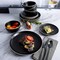 Gibson Home Rockaway 12 Piece Stoneware Dinnerware Set in Black 123198.12 - alternate 5