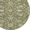 Homeroots 8' Olive Green Brown And Ivory Round Moroccan Washable Indoor Outdoor Area Rug 605171 - alternate 7