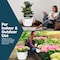 Lifemaster 10-Inch Whiskey Barrel Planters, Durable Plastic Pots with Drainage and Saucer, 25PK LMPBP25WHE - alternate 5