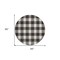 Homeroots 8' Black And Gray Round Plaid Washable Indoor Outdoor Area Rug 595375 - alternate 7