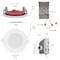 Nuwatt 3 Inch 2 Hour Fire Rated Recessed Light Slim Canless LED Wafer Lights-2700K-5000K, 550LM, 6PK NW-P-DL-3-8W-5CT-FR-WH-6P - alternate 7