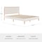 Martha Stewart Flynn Queen Size Solid Wood Platform Bed with Upholstered Base and Headboard, Wood Slat Bottom MG-0900272F-LTB-Q-WH-MS - alternate 7