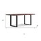 Homeroots 72" Walnut and Black Wood and Iron Frame Base Dining Table 640725 - alternate 5