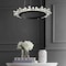 Jonathan Y Elsa 24" Adjustable Integrated LED Modern Crystal Pendant, Black/Clear JYL7212A - alternate 13