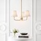 Jonathan Y Pauline 20.5" 3-Light Coastal Contemporary Adjustable Swooping Arm Candle-Style Metal LED Chandelier JYL9556A - alternate 6