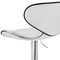 Elama 2 Piece Faux Leather Adjustable Bar Stool in White with Chrome Base ELM-723-WHT - alternate 9