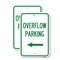 Signmission Overflow Parking with Left Arrow, 12'' X 18'' 2 Signs, Heavy Gauge Aluminum, 2PK A-1218-2PACK-23516 - alternate 1