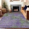 Homeroots 9' X 12' Purple And Green Abstract Washable Indoor Outdoor Area Rug 609392 - alternate 5