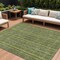 Homeroots 8' X 10' Olive Green And Lime Green Striped Washable Indoor Outdoor Area Rug 615064 - alternate 1