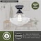 Vaxcel VAXCEL Huntley 12-in W Bronze Farmhouse Schoolhouse Semi Flush Mount Ceiling Light Clear Glass C0177 - alternate 6