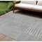 Homeroots 9' X 12' Gray And Ivory Geometric Washable Indoor Outdoor Area Rug 596936 - alternate 1