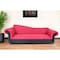 Homeroots 98" Red Velvet Settee With Black Legs 530492 - alternate 5