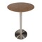Homeroots 26" Brown and Silver Rounded Steel Bar Table 524948 - alternate 2