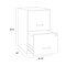 Space Solutions 14.25 in W 2 Drawer Vertical File Cabinet, Arctic Silver 24400 - alternate 8