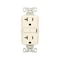 Eaton Wiring Devices Eaton Tamper-Resistant GFCI Receptacle, 125 V, 20 A, NEMA: NEMA 5-20R, Back, Side Wiring, Light Almond TRGF20LA - alternate 5