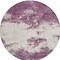Homeroots 8' Eggplant Gray And Ivory Round Abstract Washable Indoor Outdoor Area Rug 599480 - alternate 4