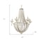 Homeroots Silver And White Empire Six Light Metal and Beads Dimmable Chandelier 611343 - alternate 4