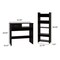 Homeroots 32" Black Computer Desk Desk and Bookshelf Set 403819 - alternate 6