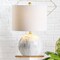 Jonathan Y Luna 21.5" Faux Marble Resin LED Table Lamp, White/Brass Gold JYL1064A - alternate 8