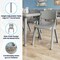Flash Furniture 7 PC Plastic Activity Table and 6 Chairs Set, 10.5 inSeat Height-Soft Gray YU-YCX-0013-2-RECT-TBL-SFTGY-E-GG - alternate 7