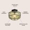 Jonathan Y Evelyn 12.5 in. 1-Light Vintage Farmhouse Iron/Glass LED Flush Mount, Oil Rubbed Bronze JYL9924A - alternate 8