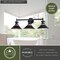 Vaxcel Canton 3 Light Black and White Farmhouse Bathroom Vanity Wall Fixture W0414 - alternate 9