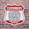 Signmission Restricted Area Shield Sign Customers Du, 6 inch X 6 inch, Plastic Sign, 2PK SHI-P-2PACK-6-458 - alternate 4