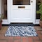 Homeroots 2' X 3' Navy and Ivory Abstract Washable Non Skid Indoor Outdoor Area Rug 559631 - alternate 6