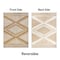 World Rug Gallery Contemporary Geometric Stripe Weather Resistant Reversible in/Out Rug 7ft 10in x 10ft Natural WR109NATURAL8X10 - alternate 4