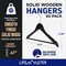 Lifemaster Wooden Hanger Set, Non-Slip, 360 Deg Swivel Hook, Space-Saving, Black, 50PK LMWD50BK - alternate 9