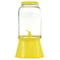 Gibson Home Chiara 2 Gallon Mason Cold Drink  Dispenser with Yellow Metal Base and Lid 130948.02RR - alternate 1