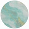 Homeroots 8' Teal Blue And Aqua Round Abstract Washable Indoor Outdoor Area Rug 611389 - alternate 7