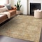 Homeroots 5' X 8' Khaki And Brown Damask Washable Indoor Outdoor Area Rug 603738 - alternate 9