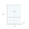 Homeroots 47" White Melamine Mirrored Four Drawer Combo Dresser 249837 - alternate 5