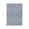 Homeroots 10' X 14' Navy Blue And Ivory Damask Washable Indoor Outdoor Area Rug 595174 - alternate 6
