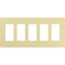 Lutron Designer Wall Plates, Number of Gangs: 5 Gloss Finish, Ivory CW-5-IV - alternate 1