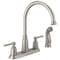 Delta Emmett Two Handle Kitchen Faucet with Spray 21742LF-SP - alternate 1