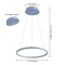 Jonathan Y Brice 15.75" Modern Contemporary Metal Round Dimmable Integrated LED Pendant, Blue JYL7202D - alternate 8