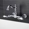 Kingston Brass Two-Handle Wall Mount Bridge Kitchen Faucet, Polished Chrome KS1261PL - alternate 3