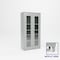 Pucel Heavy Duty Storage Cabinet with 6in Legs, 36in W x 78in H x 19in D, Plexiglass Doors, Light Blue HDSC-3672-19-4L-PLEX - alternate 1