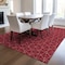 Homeroots 8' X 10' Red Black And Ivory Geometric Washable Indoor Outdoor Area Rug 596761 - alternate 8