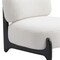 Homeroots 30" White And Black Sherpa And Upholstered Side Chair 572306 - alternate 8