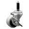 Service Caster 2 Inch Thermoplastic Rubber Wheel 7/8 Inch Expanding Stem Caster with Brake SCC-EX05S210-TPRS-SLB-78 - alternate 1