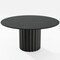 Homeroots 60" Black Solid Wood Pedestal Base Round Top Dining Table 721043 - alternate 6
